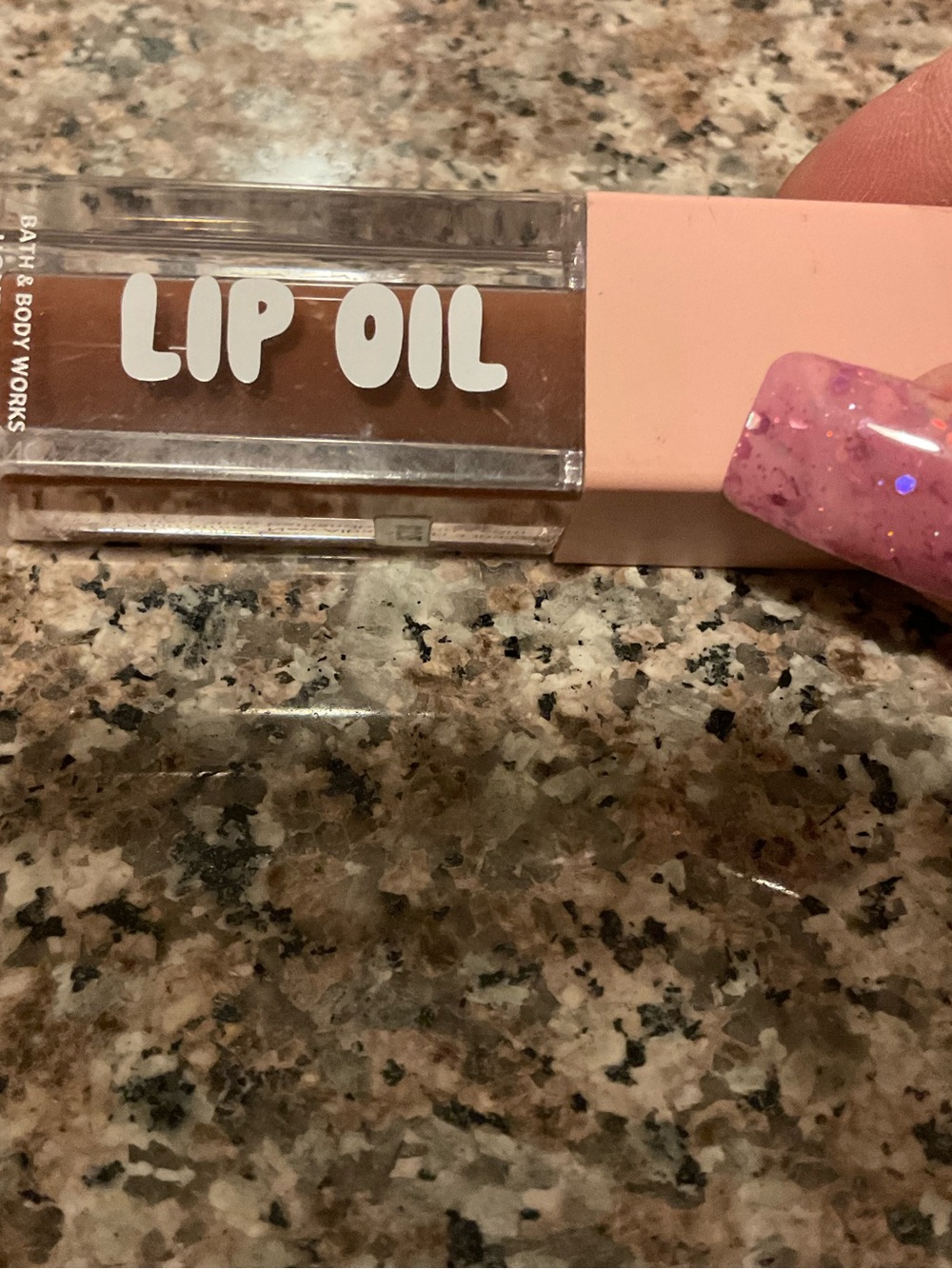 Bath & Body Works Clear Lip Oil with Pink Accent